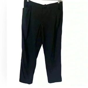 Lafayette 148 Black Wool Straight Leg Trouser Pants